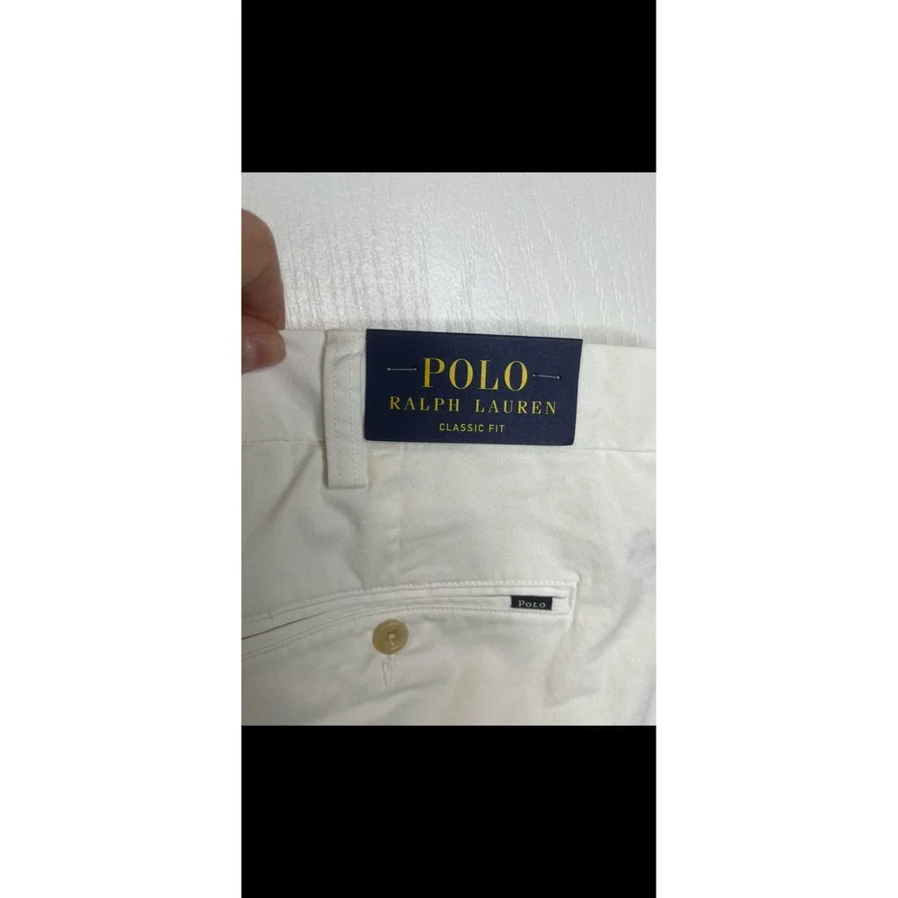 Polo Ralph Lauren Classic Fit Stretch White Shorts Mens Size 42 NWT‎